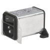 IEC Appliance Inlet C14 with Filter, Line Switch 1- or 2-pole, PCB Mounting -- DC22 - Image