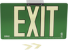 Brady Bradyglo Aluminum Rectangle Green Exit Sign - 15.75 in Width x 9 in Height - Glow in the Dark - TEXT: EXIT - 145532 - 754473-54349 - R. S. Hughes Company, Inc.