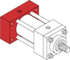 Series H Heavy Duty Hydraulic Cylinder - Model H36 NFPA Style ME6 -- Solid Blind End Cap Flange Mount - Image