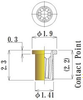 Thru Hole Short type, Round Socket Pin -- 866-F19L23-GG - Image
