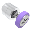Captive Screw, M4 X 0.7, Flare-in, Phillips/Slot Combination, Smooth Purple Knob - 52-4A-21-4-012 - Southco