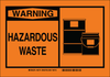 Brady B-120 Fiberglass Reinforced Polyester Rectangle Orange Chemical, Biohazard, Hazardous & Flammable Material Sign - 10 in Width x 7 in Height - TEXT: LEAD WORK - 95744 -- 754473-95744 - Image