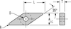 35° Diamond Flat Top Insert - VNMA-432 - Greenleaf Corporation
