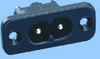 IEC 60320 C8 Screw Mount Power Inlet - 83011500 - Interpower