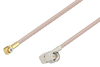 Snap-On MMBX Plug Right Angle to SMA Male Right Angle Cable 24 Inch Length Using RG316-DS Coax - PE3C4061-24 - Pasternack