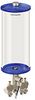Blue Color Key, Clear View Multiple Feed Electro Lubricator, 1 gal Acrylic Reservoir, 3 Feeds, 1/8