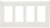 Decorator Wall Plate, Four Gang, White -- SP264W - Image