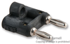 Double Banana Plug, 15A, Screw, Black; Gender Pomona - 77B2795 - Newark, An Avnet Company