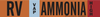 Brady B-681/B-883 Orange Polyester with Overlaminate Pipe Marker - Printed Msg = RV VAP Ammonia High with Right Arrow - 145936 - 754473-54724 - R. S. Hughes Company, Inc.