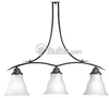 Three-Light Linear CFL Chandelier Fixture - P4325-20EBWB - bulbs.com