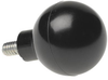 Knob, Ball, Phenolic, 1.25, Black; Shaft Type Davies Molding -- 12AC6746