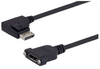 Displayport Right angle male to Displayport female panel mount 0.2M length - MPDA00002-02M - MilesTek Corporation