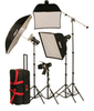 FL800K KIT: FL800K KIT 860 TOTAL WS, FLASHLITE ESSENTIAL STUDIO 4-LIGHT SOFTBOX KIT w/BOOM ARM -- 402315