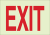 Brady Bradyglo B-347 Polyester / Polystyrene Rectangle Green Exit Sign - 10 in Width x 7 in Height - Glow in the Dark - TEXT: EXIT - 80281 - 754476-80281 - R. S. Hughes Company, Inc.