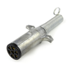 Pollak 11-902 Metal Trailer Plug with Cable Guard & Seal, 7 Way, 40A, 6-28VDC - 37688 - Waytek, Inc.