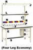FOUR LEG ECONOMY ERGONOMIC BASE WORK STATION -- HHD6030C/HDLE - Image