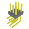 Headers, Male Pins - 612-HTSW-103-08-G-Q-RA-ND - DigiKey