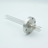 Power Feedthrough, 5000 Volts, 15 Amps, 4 Pins, 0.094″ Nickel Conductors, 2.75″ Conflat Flange - A0280-1-CF - MPF Products, INC.