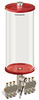 Red Color Key, Clear View Multiple Feed Electro Lubricator, 1 gal Acrylic Reservoir, 6 Feeds, 1/8