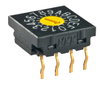 SW ROTARY DIP HEX COMP 100MA 5V - FR01FC16P-W - NKK Switches