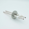 Power Feedthrough, 12000 Volts, 2 Tubes, 0.25″ Stainless Steel Conductors, 2.16″ QF / KF Flange - A0114-4-QF - MPF Products, INC.