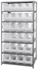 Storage Shelving with Bins - 2475-951CL - Simplastics