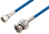 75 Ohm SMC Plug to 75 Ohm BNC Male Cable 36 Inch Length Using 75 Ohm PE-B159-BL Blue Coax - PE39260/BL-36 - Pasternack