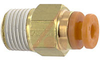 Fitting, Pneumatics; straight male; metal body; 1/8NPT port; 1/8 tube OD -- 70070326
