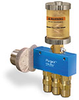 Motor Operated PurgeX with Integral Grease Reservoir, 3 Feeds, 1 RPM, 24VDC, Bracket - B3477-B3B024D01 - Oil-Rite Corp.