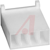 Connector; Nylon; Receptacle; 4; White;Crimp; 180 deg; 0.1 in.; UL 94V-0 - 70083799 - Allied Electronics, Inc.