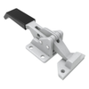 Compression Latch, Over-Center Lever Latch, Pad Lockable, Black Vinyl Grip, 10-32 Tapped Mounting Holes, Malleable Iron, Zinc Immersion Coating -- A2-10-501-21 - Image