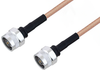 N Male to N Male Cable 12 Inch Length Using PE-P195 Coax with HeatShrink, LF Solder - PE3W01964LF/HS-12 - Pasternack