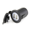 Snap-In Dual LED USB Port with Protective Cover, 12/24VDC, 2.4A -- 11075 - Image