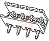 5.08MM EURO HEADER RA BLK 8CKT - 70091330 - Allied Electronics, Inc.