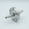 MHV Coaxial Feedthrough, 1 Pin, Floating Shield, Double-Ended, 2.75″ Conflat Flange - A0475-2-CF - MPF Products, INC.
