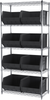 Shelving, Wire Shelving Kit, 18x36x74, 9 Bins - AWS183630270K - Akro-Mils, Inc.