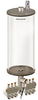 Levelux Clear View Multiple Feed Electro Lubricator, 1 gal Acrylic Reservoir, 6 Feeds, 1/8