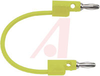Patch Cord, Stack-Up Banana Plug Each End, 24 Inch, Yellow - 70198427 - Allied Electronics, Inc.