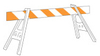 A-Frame Barricades - 10' Double Board Set - 57594 - Brady Corporation