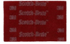 3M Scotch-Brite 7447 Pro Non-Woven Aluminum Oxide Hand Pad - Very Fine Grade - 6 in Width x 9 in Length - 64926 - 048011-64926 - R. S. Hughes Company, Inc.