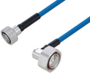 Plenum Snap-On 4.3-10 Male to 7/16 DIN Male Right Angle Low PIM Cable 150 cm Length Using SPP-250-LLPL Coax Using Times Microwave Parts - PE3C6238-150CM - Pasternack