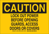 Brady B-302 Polyester Rectangle Yellow Lockout / Tagout Sign - 14 in Width x 10 in Height - Laminated - 127529 - 754473-75868 - R. S. Hughes Company, Inc.