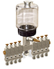 (Formerly B3193-3X01), Multiple Feed Manual Lubricator, 1 pt Polycarbonate Reservoir, 8 Feeds -- B3193-01608B111GW