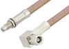 SMC Plug Right Angle to SMC Jack Bulkhead Cable 36 Inch Length Using RG400 Coax, RoHS - PE34482LF-36 - Pasternack