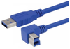 USB 3.0 A male to right angle right exit B male 1M - MUS3A00029-1M - MilesTek Corporation
