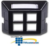 Hubbell Infin-e-Station Furniture Plate - 4 Port - FP4 - TelephoneStuff.com