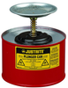 Justrite Red Steel 2 qt Safety Can - 7 3/8 in Height - 7 1/4 in Overall Diameter - JUSTRITE 10208 - JUSTRITE 10208 - R. S. Hughes Company, Inc.