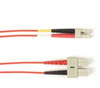 2-m, SC-LC, 50-Micron, Multimode, Plenum, Red Fiber Optic Cable - FOCMP50-002M-SCLC-RD - Visual Sound, Inc.