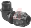 Connector, Strain Relief; 0.125 in. to 0.375 in.; 90 deg Elbow; Nylon; Black - 70093071 - Allied Electronics, Inc.