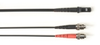 1-m, ST-MTRJ, 50-Micron, Multimode, Plenum, Black Fiber Optic Cable -- FOCMP50-001M-STMT-BK - Image